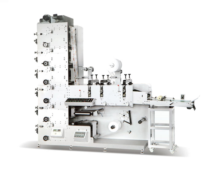 HSS-320G/450G Label (logo) Flexo Printing Machine With Three Die-cutting Stations
